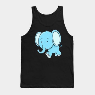 Blue Elephant Tank Top